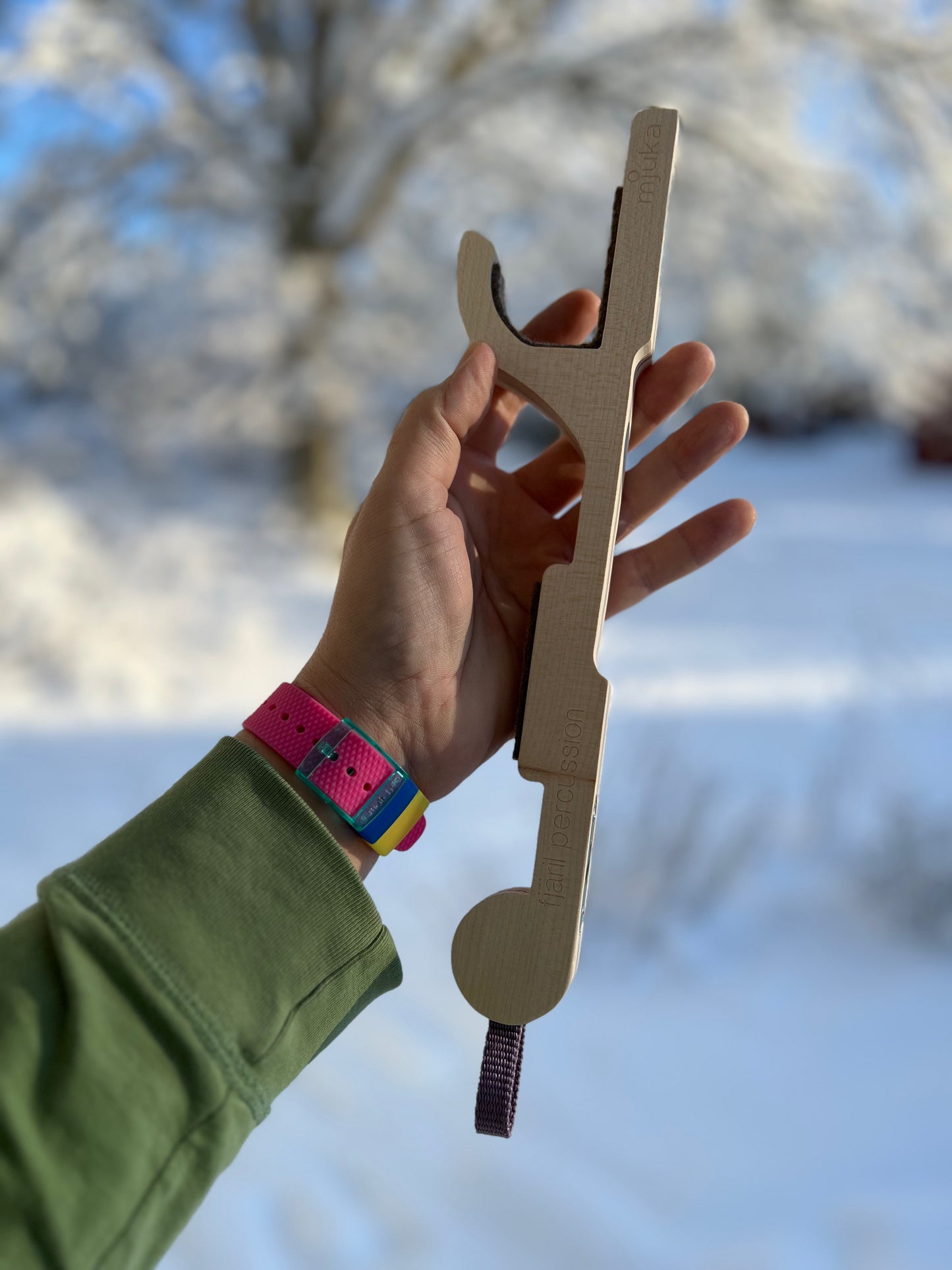 Fjäril MJUKA - Handpan - Wand - Halter Ahorn
